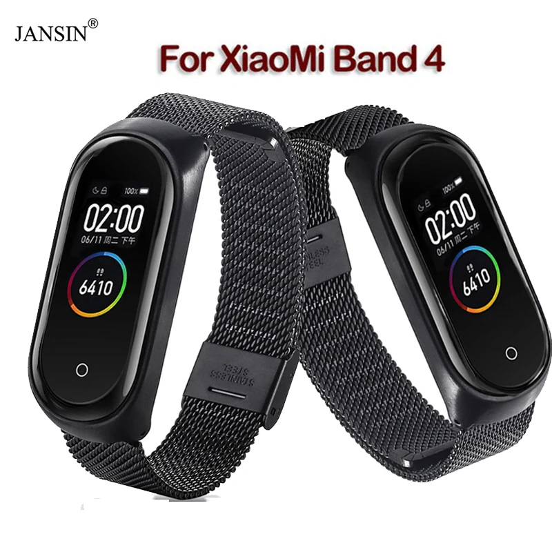 Ремешок из нержавеющей стали для Xiaomi Mi Band 4 сменный Браслет ремешок часов