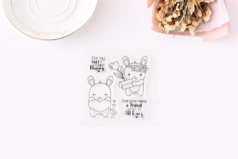 TPP дружественные кроличьи Резиновые Марки/Детские прозрачные штампы и для