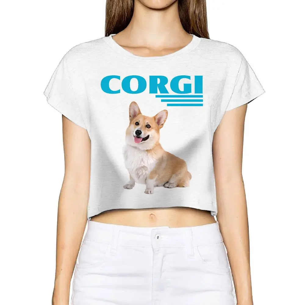 SAMCUSTOM Camisetas настоящая короткая Новая Милая футболка с 3D принтом корги для малышей