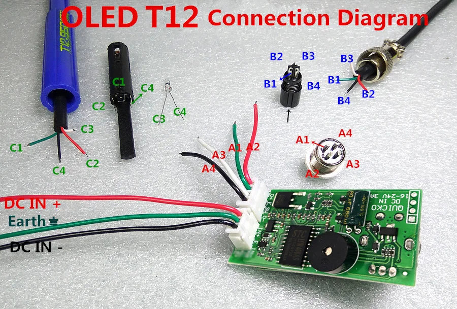 QUICKO T12 STC-OLED пайки паяльная станция DIY частей комплекты T12-952 цифровой Температура контроллер паяльник с металлический корпус