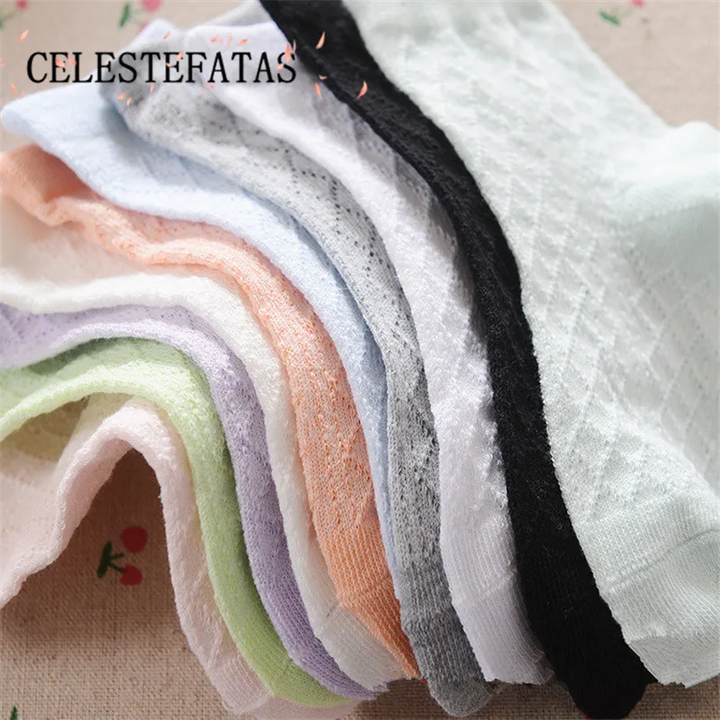 Детские носки хлопковые до колена для мальчиков сетчатые с рюшами kniekousen девочек