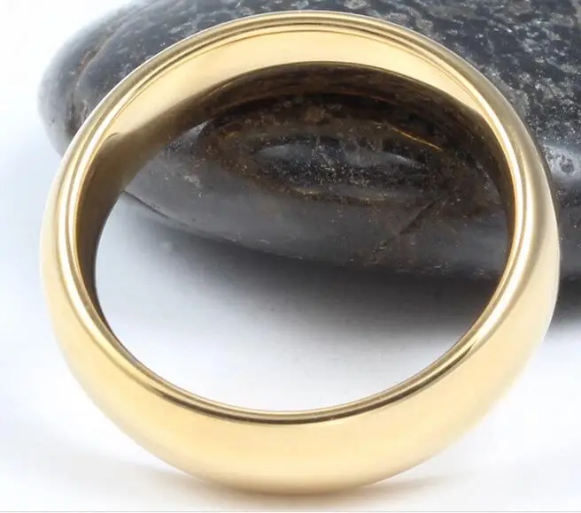 Бесплатная доставка 6 мм позолоченное полукруглое вольфрамовое кольцо из