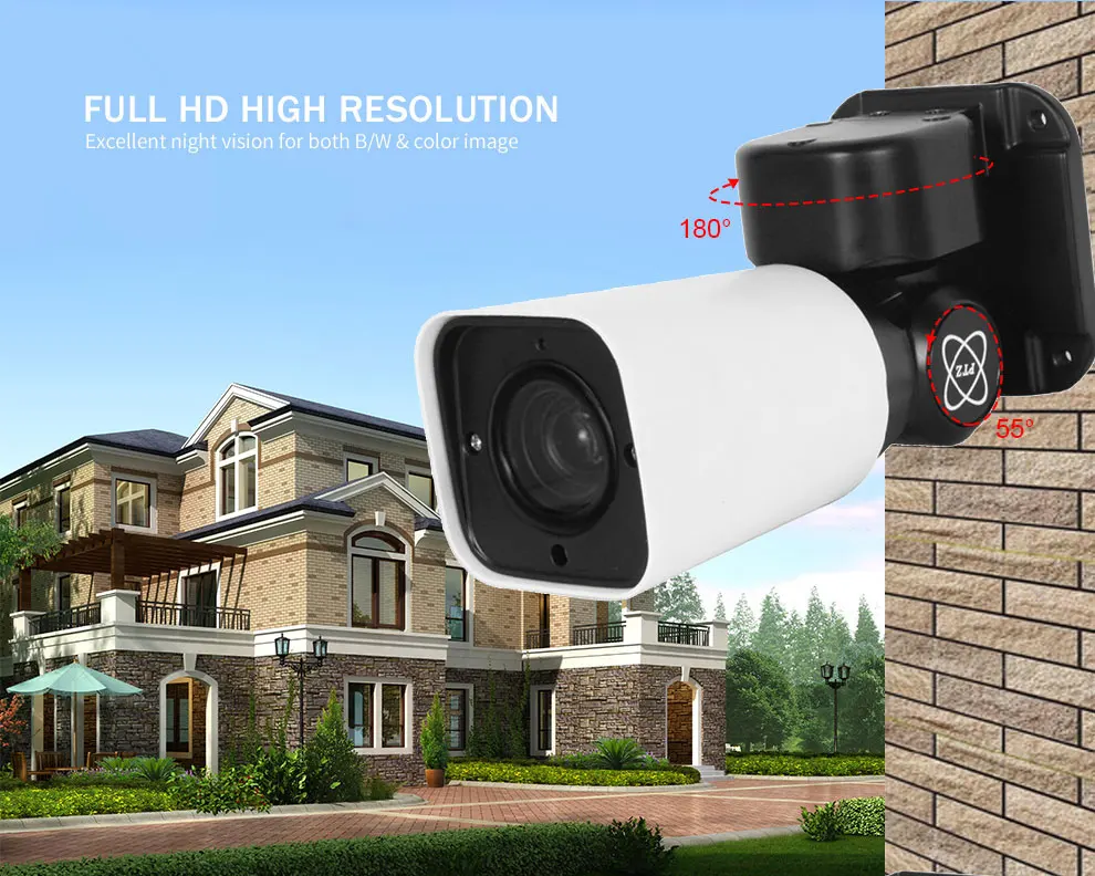 POE HD 5MP Bullet PTZ IP камера Открытый Onvif 4X ZOOM водонепроницаемый H.265 IR 60M P2P Мини CCTV камера безопасности Pan Tilt мобильный вид