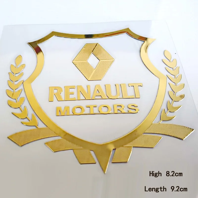 Металлическая Автомобильная наклейка для Renault Megane 2 3 Duster Logan Clio Laguna Captur|Наклейки