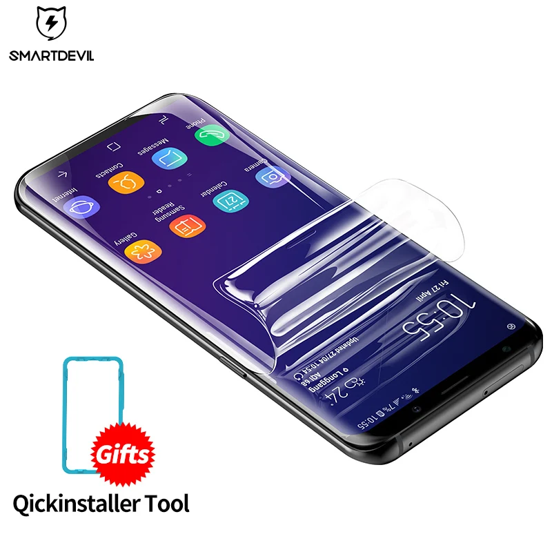 Защитная пленка SmartDevil для Samsung galaxy S9 S8 3D полноэкранная HD Прозрачная Гидрогелевая
