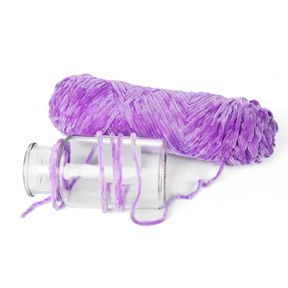 Пряжа для вязания из синели 100 г/рулон бархатная пряжа текстурированный полиэфир