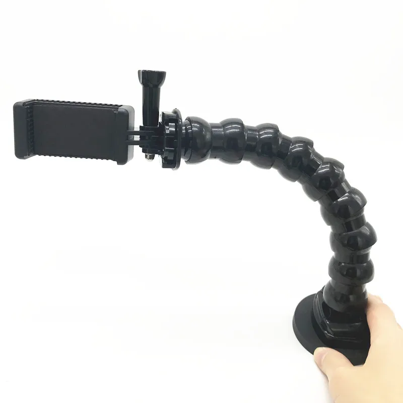 Магнитная селфи палка Крепление ж/gooseneck arm для gopro hero sjcam xiao yi mi Экшн камера смартфон штатив автомобильный держатель