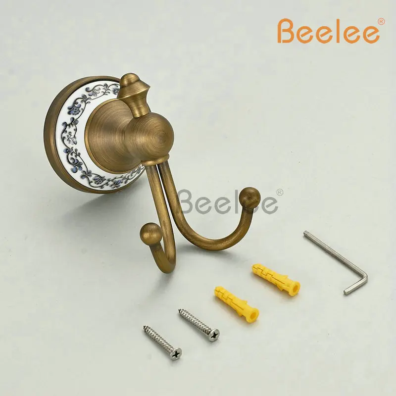 Beelee BA7106A Бесплатная доставка твердая латунь античная настенная дверь халат шляпа