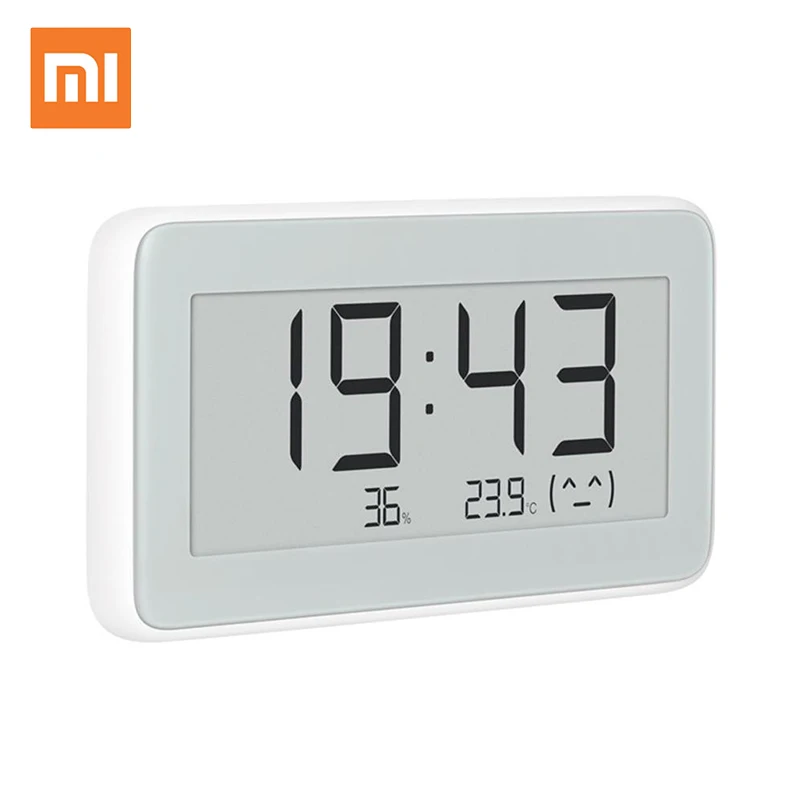 100% Xiaomi Mijia BT4.0 Wireless Smart Electric Digital clock Indoor Hygrometer Thermometer E-ink Temperature Measuring Tools