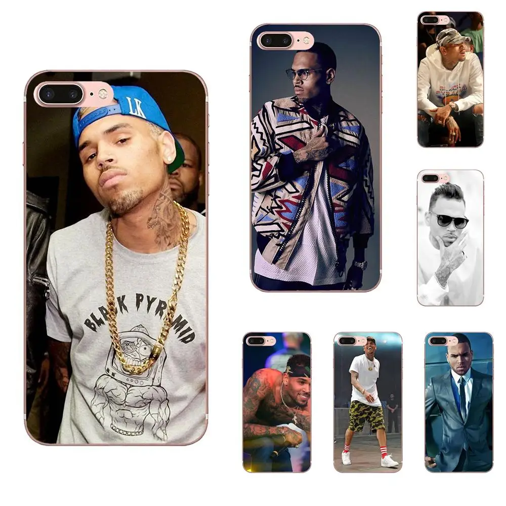 Чехол Team Breezy с изображением Криса коричневого из ТПУ для Galaxy Grand Alpha G850 Core2 Prime S2 I9082