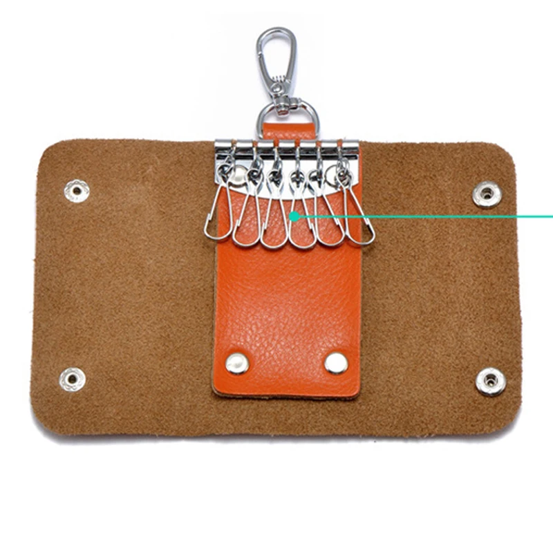 Хит унисекс модный держатель для ключей из натуральной воловьей кожи органайзер