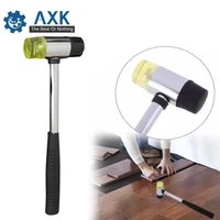 tool hammer mallet rubber leather 25mm double face soft tap durable and powerful grip omfort multifunctional woodworking steel