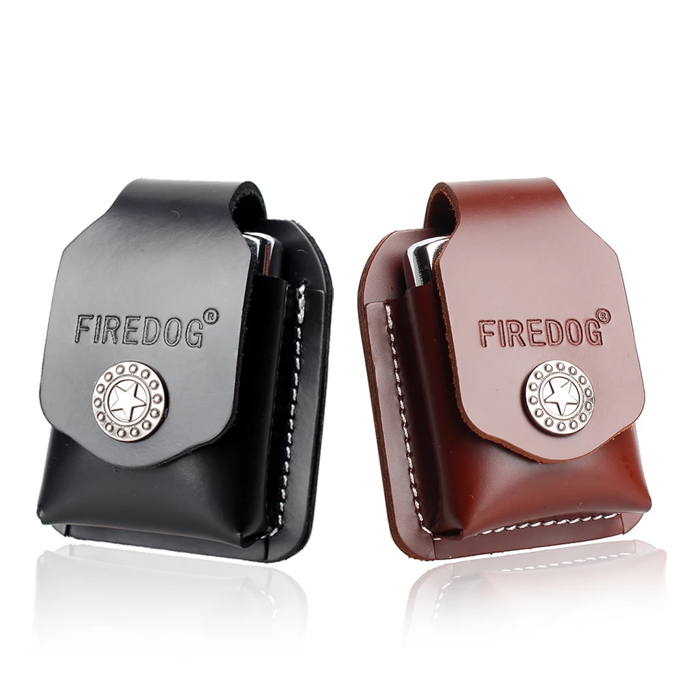 

FIREDOG Genuine Leather Lighter Holster Lighter Box Holder Bag Small Box Cover Case For Zippo Zorro Lighter Gift for Man