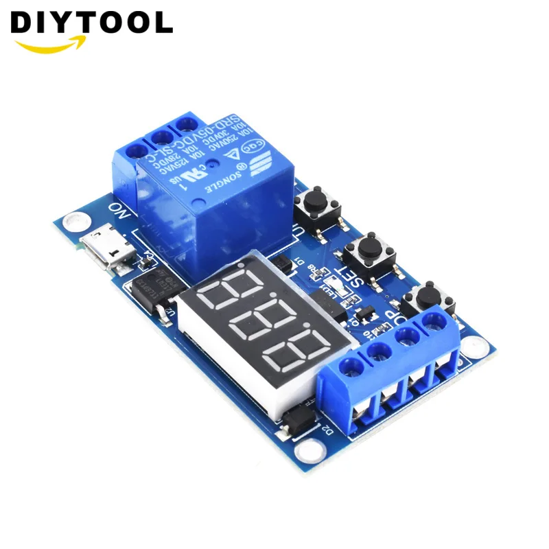 DC 5V 12V 24V светодиодный цифровой реле задержки времени Micro USB автоматизации таймер