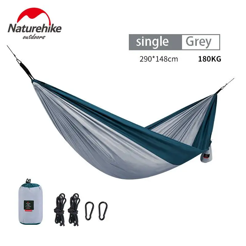 NatureHike Loiding вес 180 кг двойной человек Сверхлегкий Кемпинг гамак палатка 340 т полиэстер Открытый Кемпинг Охота гамак - Цвет: Single person
