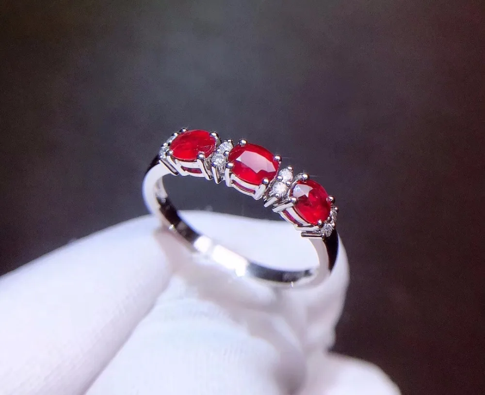 Кольцо с рубином из чистого золота 18 К, Настоящее натуральное 0,8ct, красный рубин, ювелирные изделия с бриллиантами, юбилейные женские кольца для женских тонких колец