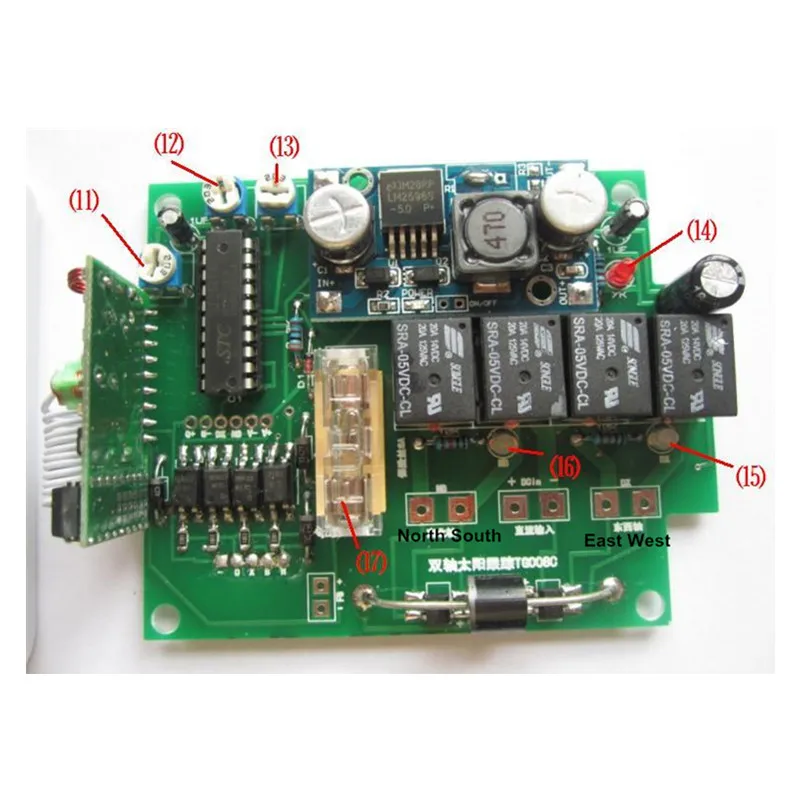 Линейный контроллер привода на солнечной батарее двухосевой электронный