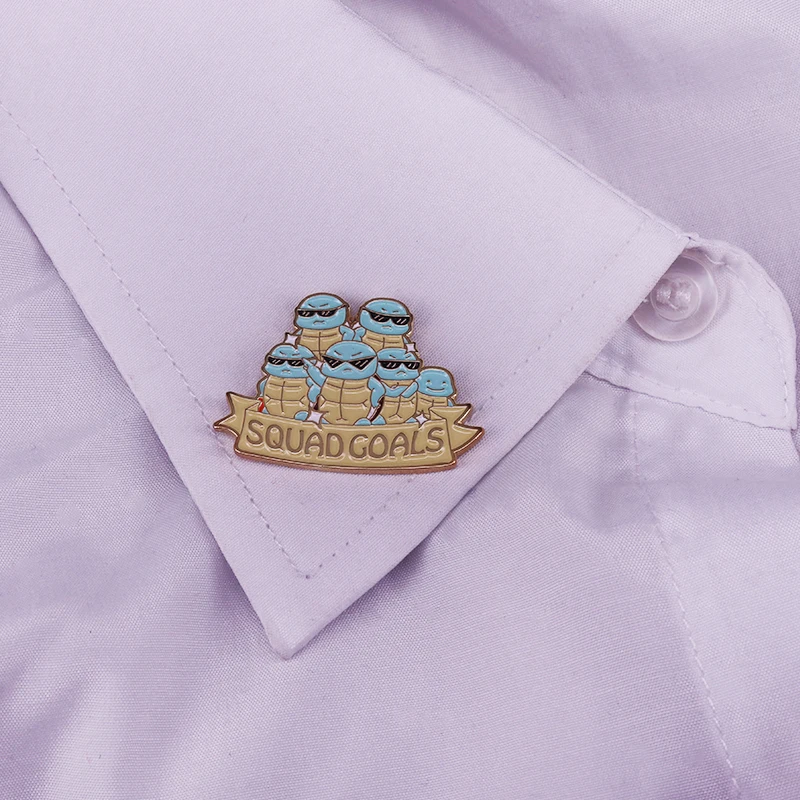 Сквиртл «Squad goals» на булавке значок эмаль Pin-код
