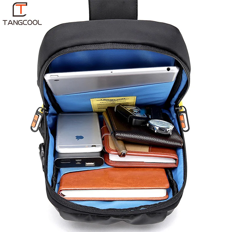 Tangcool 8038 модные мужские сумки через плечо нагрудный пакет короткая