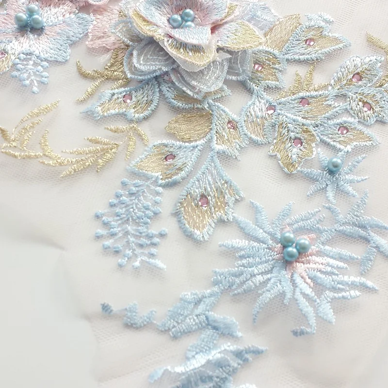 2 пары больших цветочных листьев вышивка ткани аппликация патчи Африканские