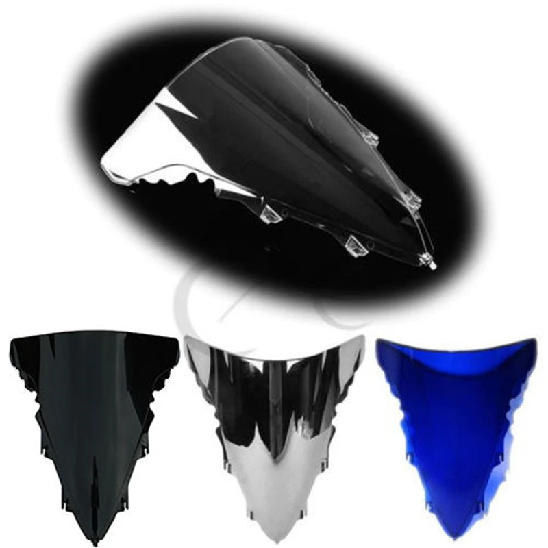 Лобовое стекло мотоцикла двойной пузырь для Yamaha YZF R1 1000 2009 2014|Козырьки от ветра и