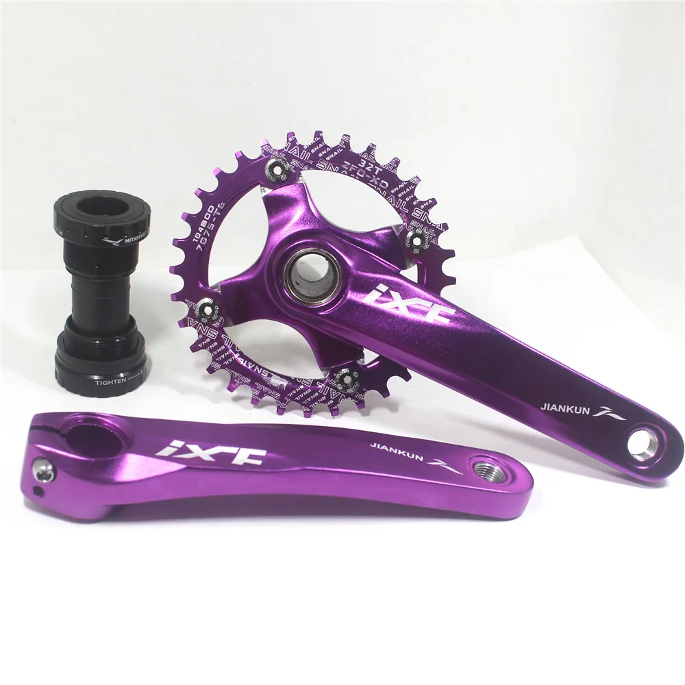 36T Purple IXF шатунный палец для 170 мм с 104 BCD узкая широкая цепь из колец Цепь 32/34/36 T велосипедный Кривошип набор - Цвет: 36T Purple