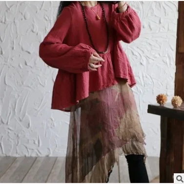 Коллекция весенних изделий 2017 года оригинальный дизайн 100% хлопок свободная