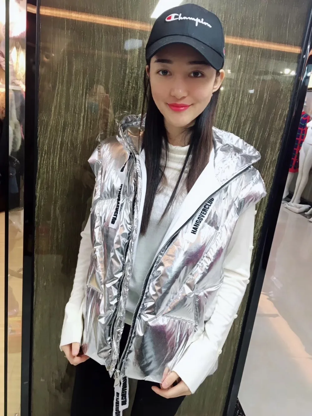 2018 MeiFNG sliver highstreet design winter short puffer vest with hoodies windproof down | Женская одежда