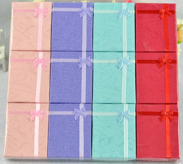 16 шт./лот картонная коробка для ожерелий модные ювелирные коробки Подарочная