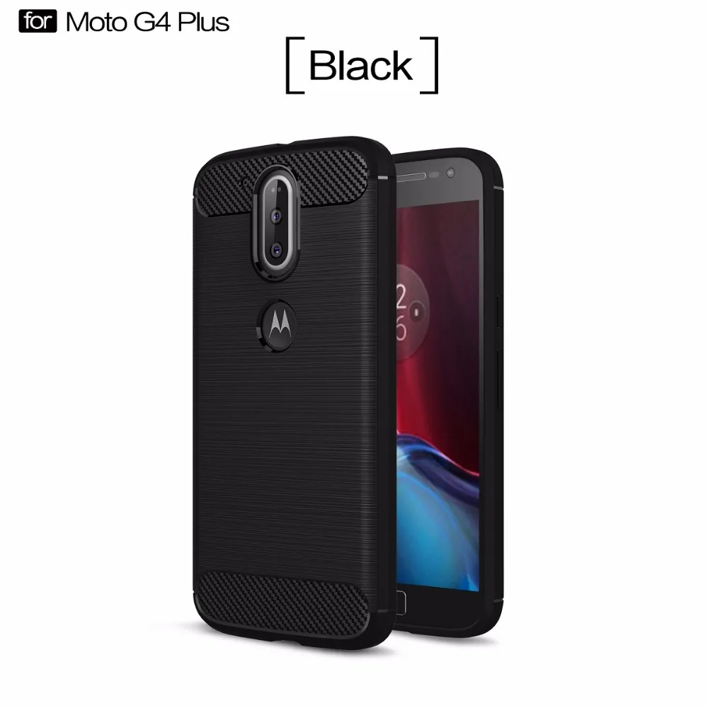 50 шт. углерода Волокно Чехол для Moto G4 Plus Ultra Slim ARMOR Heavy Duty противоударный чехол Play