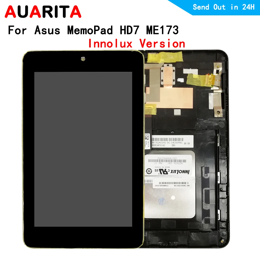 For Asus MemoPad HD7 ME173 ME173X K00B LCD Display Matrix Touch Screen Digitizer Assembly with Frame N070ICN -GB1 LD070WX4-SM01 |
