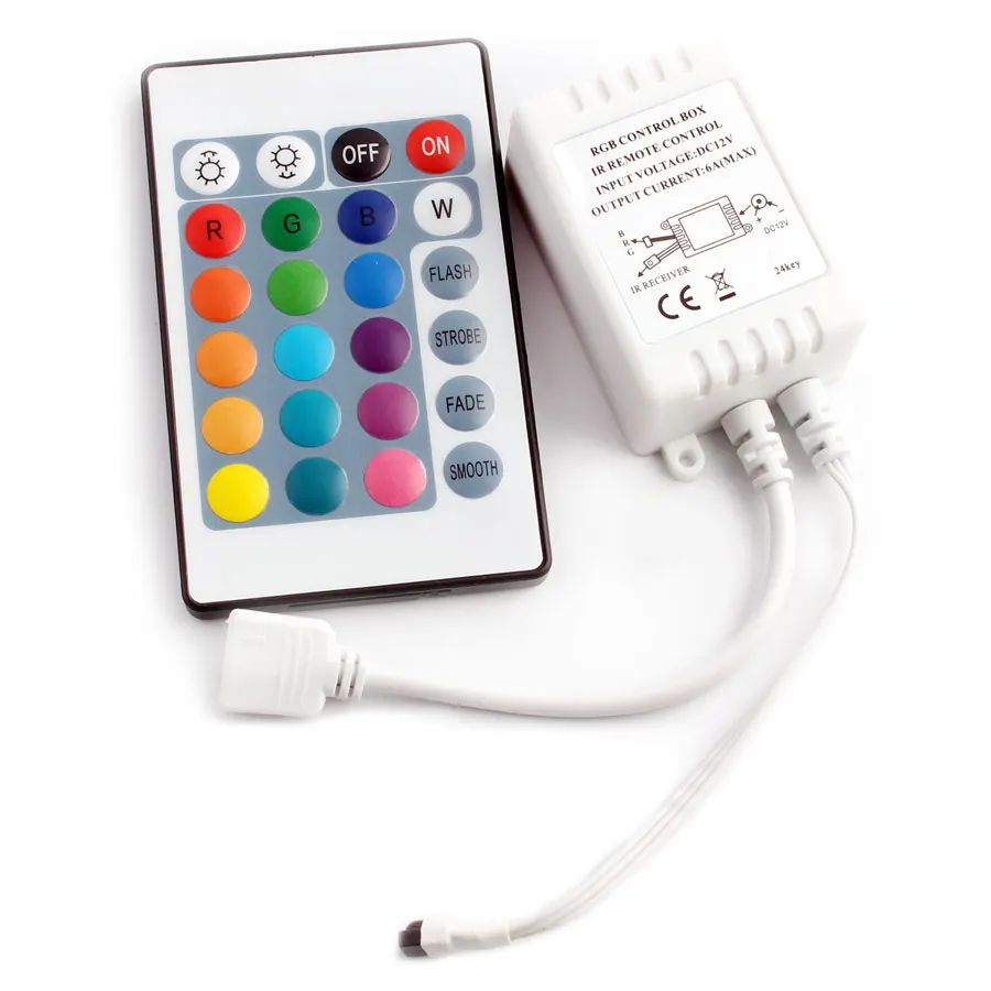 USB RGB Светодиодная лента 5 12 24 В RGBw IR RF пульт дистанционного управления 5 в 12 В 24 в USB Светодиодная лента RGB светильник удаленный беспроводной контроллер - Испускаемый цвет: 12V 24V 24Key IR