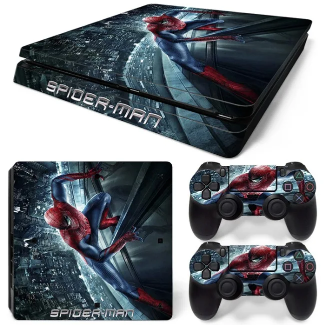 Современные сумасшедшие продажи наклейки из игры для PS4 тонкая Наклейка кожи с двумя контроллерами и консолями