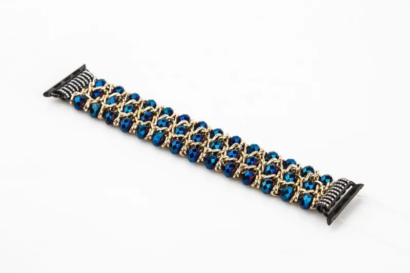 DAHASE Bling Beads бисера браслет для наручных часов Apple Watch 38 мм, 42 мм, ремешок для наручных часов iWatch серии 1/2/3 металлические ювелирные изделия браслет