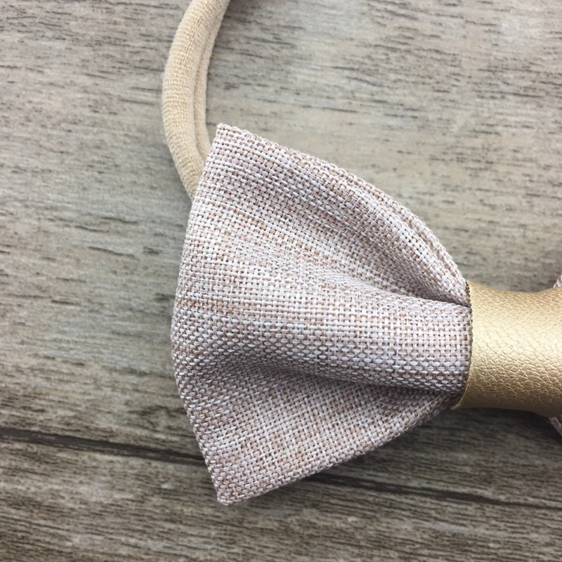 Милая нейлоновая повязка на голову с бантом ручной работы для маленьких девочек