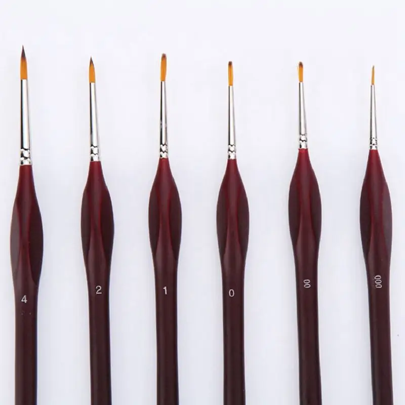 6 шт. кисти для тонкой краски набор кистей акрила акварели масла|Кисти рисования| |