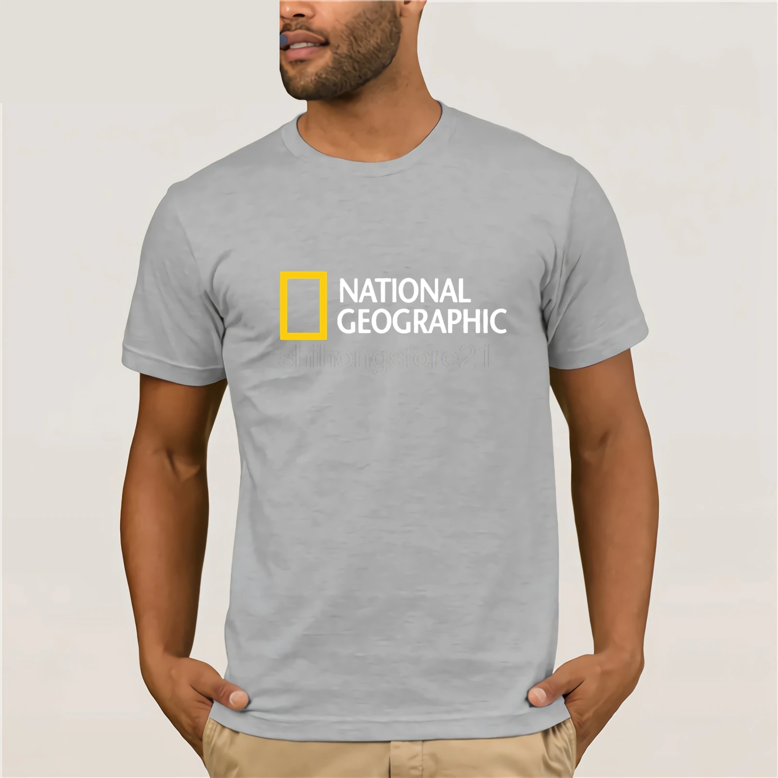 Футболка с логотипом National Geographic футболка одежда короткий рукав новинка S-XXL