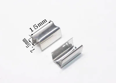 7.5x15mm 100 шт 5x10 мм квадратное крепление для шнура обжимной металлический зажим для кожаной веревки складной DIY ожерелье ювелирные изделия Поставщик - Цвет: 7.5x15mm