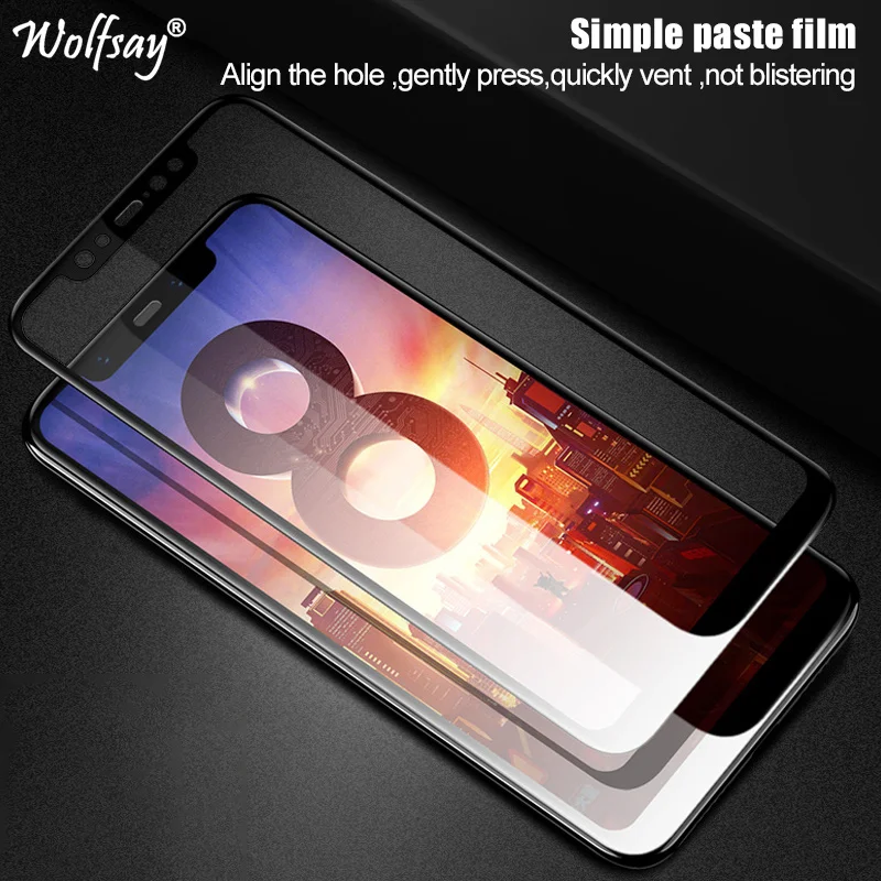Protector de pantalla de vidrio templado para Xiaomi Mi 8, pel&iacute;cula antiexplosi&oacute;n para Xiaomi Mi 8, 9H, 2 uds.-2