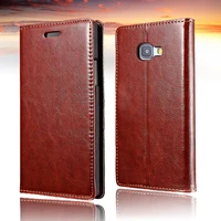 a7 2016 flip case leather pu luxury retro coque kickstand smartphone case for samsung a7 2016 a7100 a710f back cover plain bags