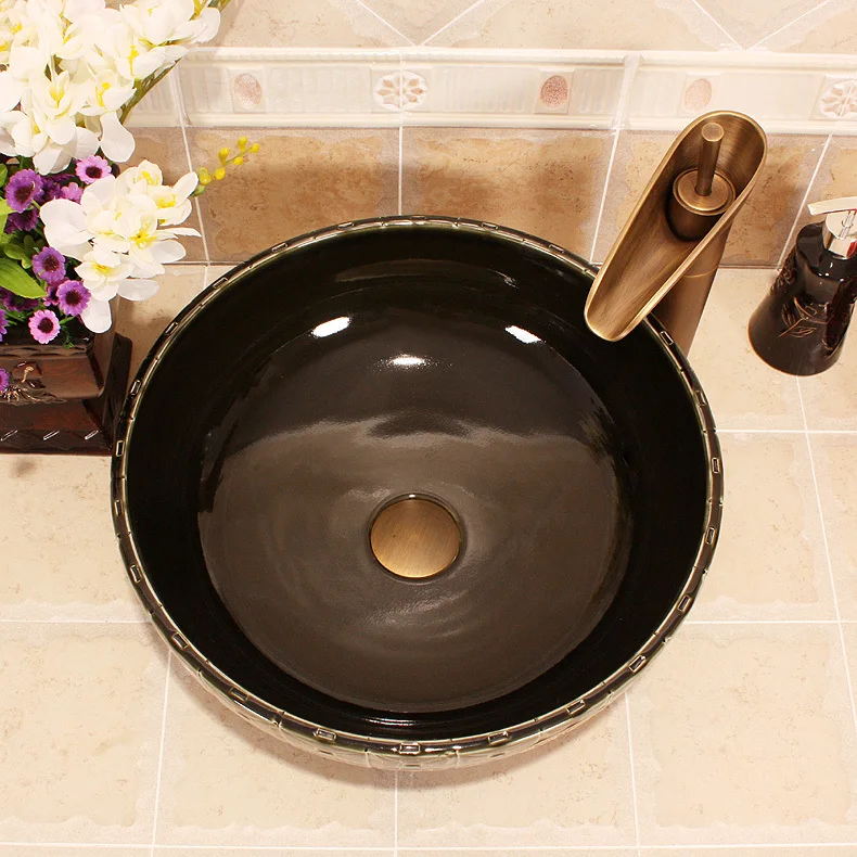 Китай Книги по искусству истик ручной работы Книги по искусству умывальник Керамика столешницей умывальник Запчасти для ванных умывальник, косметическое