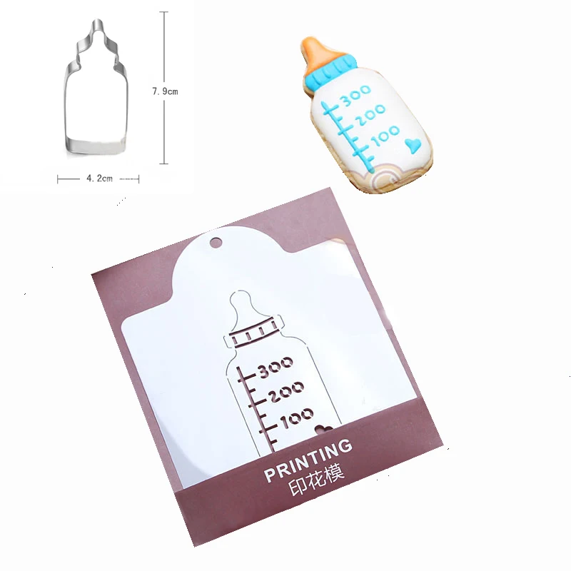 Бутылочки печенье Трафареты блин Бисквит резак помощник Кофе рисовать формы