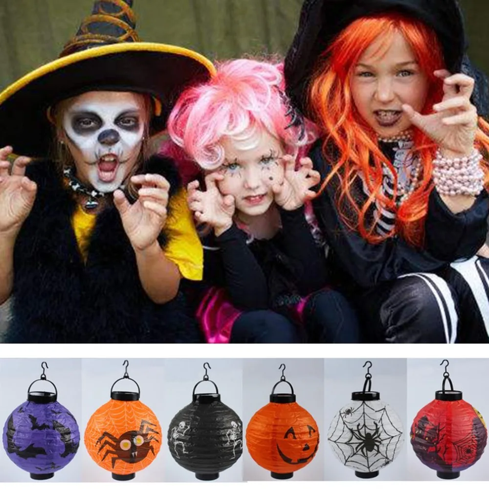 ICOCO светодиодный Бумага ободок с хэллоуинской тематикой летучая мышь подвесной