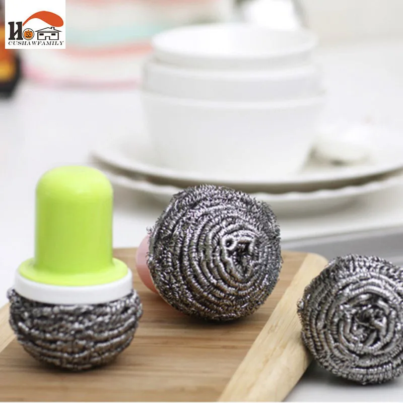 1 шт Новый Высокое качество для чистки нержавеющей стали кисти с ручкой стальной