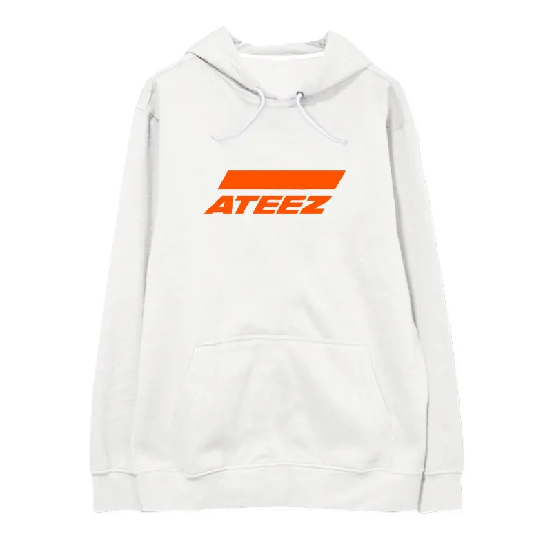 ATEEZ Kpop Толстовка с принтом Для женщин Для мужчин кофты Harajuku Повседневное ATEEZ толстовки Kpop Толстовка Kpop Костюмы - Цвет: white