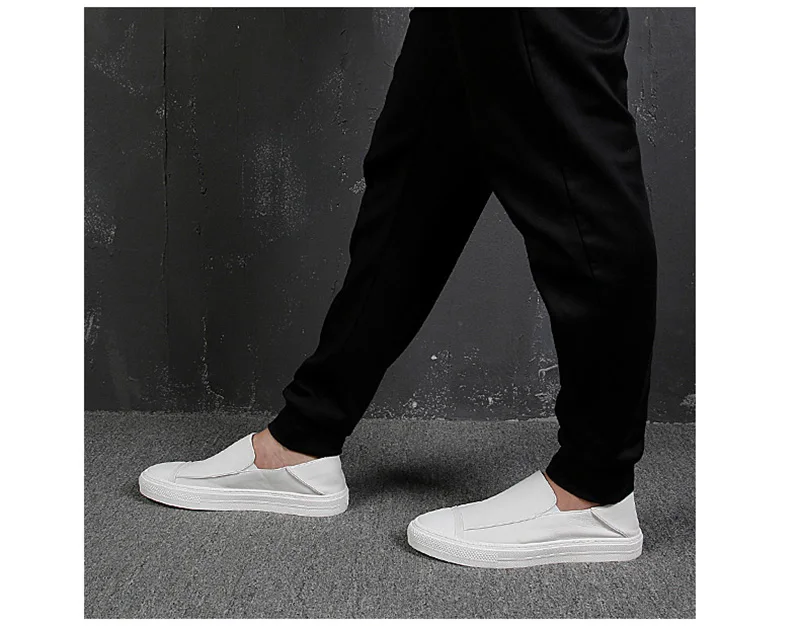 Genuine Leather Shoes Men Loafers Casual Men White Shoes Slip on Male Footwear Fashion Brand Man Cow Leather Shoes KA1569
