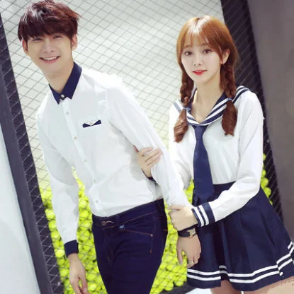 Японская Униформа морской моряк костюм для женщин Кансай студентов с длинным