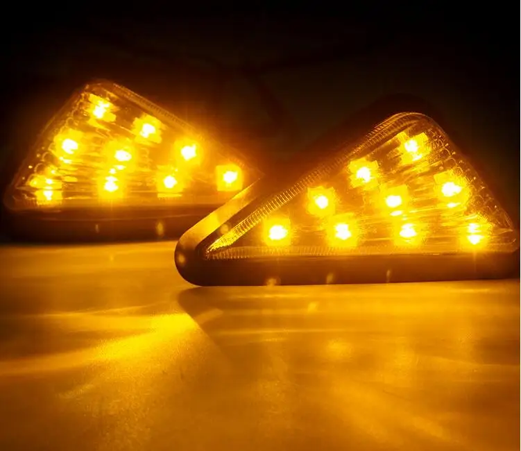 Универсальные светодиодные сигналы поворота для мотоцикла 2 шт. треугольные