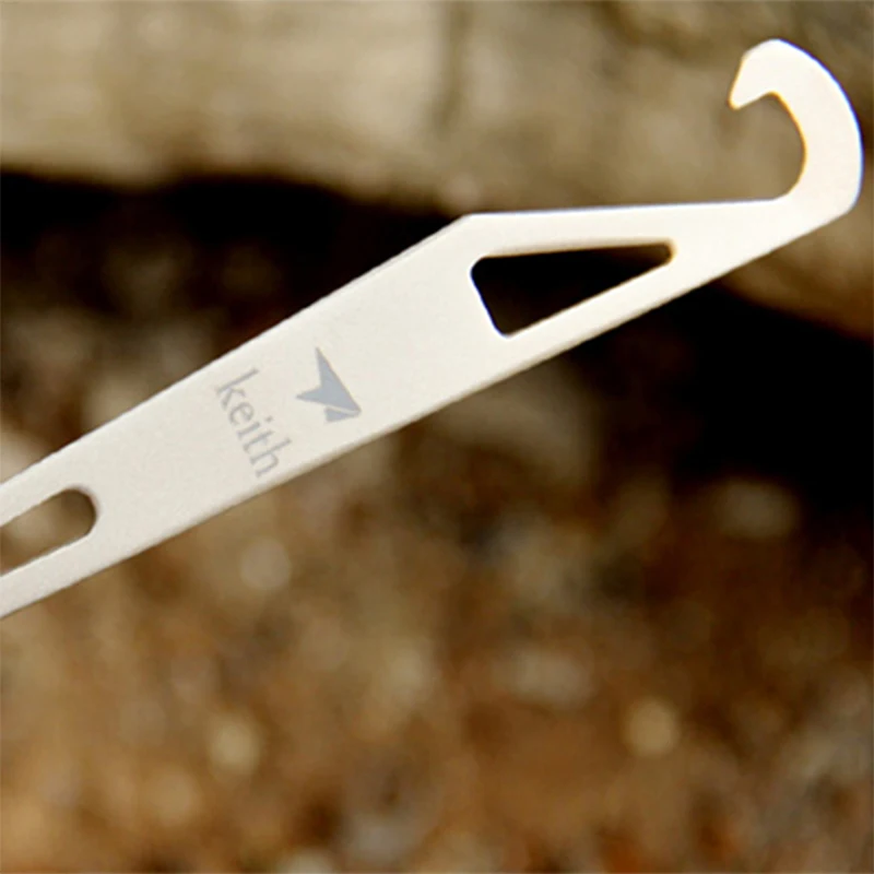 Keith,, титановая вилка Spork для кемпинга, путешествий, пикника, переносная титановая ложка, вилка со штопором, Ультралегкая, 15 г, Ti5311