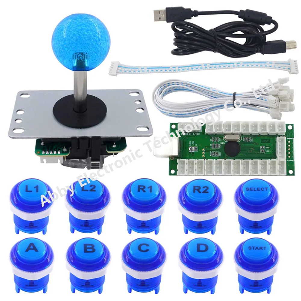 LED DIY Kit механический переключатель клавиатуры кнопка PC MAME Retropie аркадный джойстик